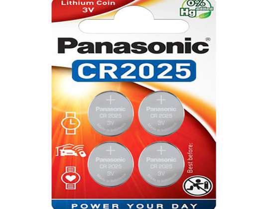 Blistr Panasonic Batterie Lithium CR2025 3V (4 balení) CR-2025EL / 4B