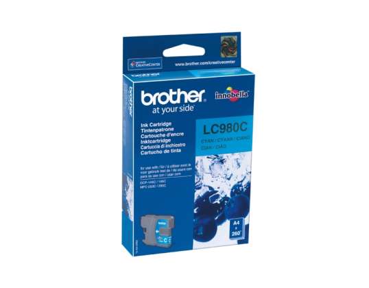 Brother LC LC980CBPDR - Tintenpatrone Original - Cyaan - 5,5 ml LC980C