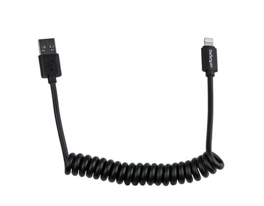 STARTECH Apple 8pin Lyn USB spiralkabel iPhone / iPod 0,6m USBCLT60CMB