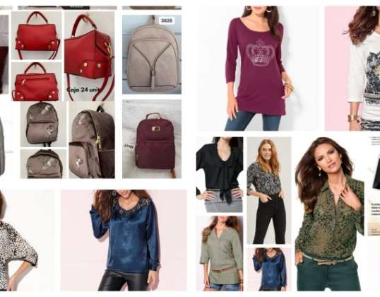 Antonella Women's Clothing & Accessories Bundle - raznolika mešanica majic, bluz, hlač in torb