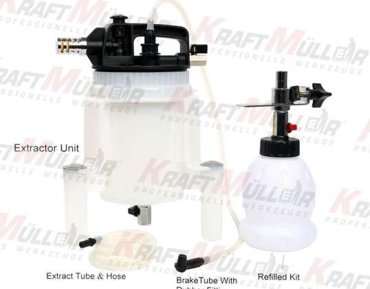 KRAFTMULLER, Pneumatic brake fluid extractor kit