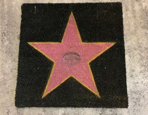 Kokos Fussmatte 60x60 cm Walk of Fame Stern Kokos ohne Metallplatte
