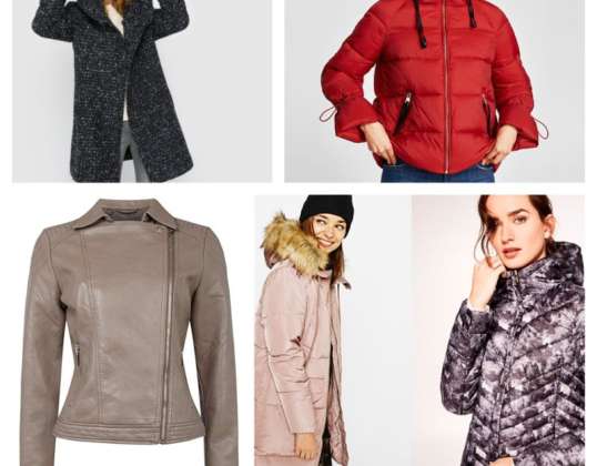 Ziemas modes jakas un mēteļi, sieviešu apģērbi: izmēri S, M, L, XL, XXL un XXXL (32-54)