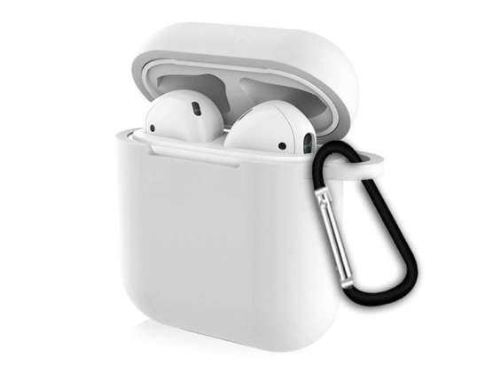 Silicone protective cover for Airpods 1 &amp; 2 (white)