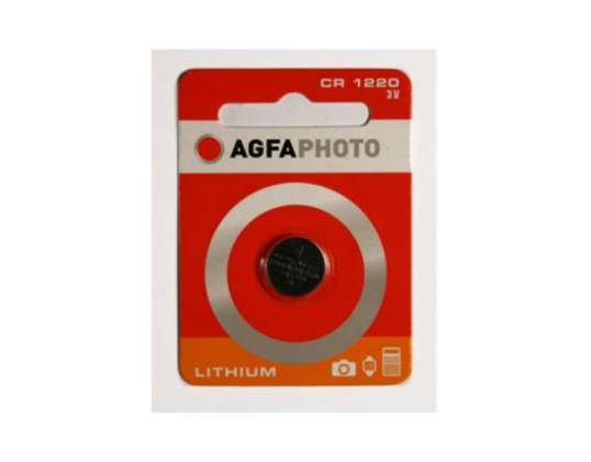 AGFAPHOTO Batteri Lithium Button Cell Batteri CR1220 3V Blister (1-Pack) 150-803463