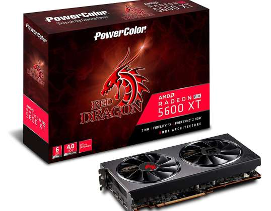 VGA PowerColor Radeon Red Dragon RX 5600XT 6GB GDDR6 | PowerColor - AXRX 5600XT 6GBD6-3DHR / OC