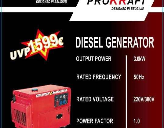 Generador diésel de 3000 vatios 3 Kw KRAFT PRO