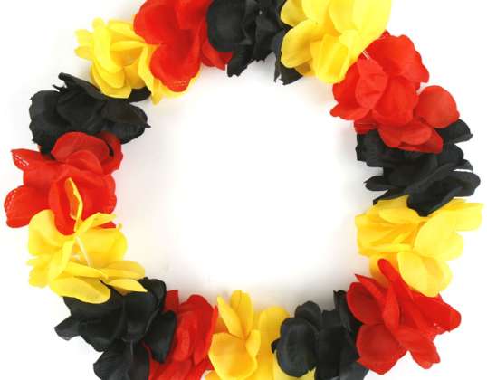 Collier de fleurs Hawaii Chain Allemagne Allemagne or noir rouge Championnat d’Europe de football Coupe du monde de football Fan Party Stadium