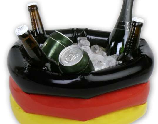 Beverage cooler Germany Germany black red gold football soccer EM WM fan party stadium