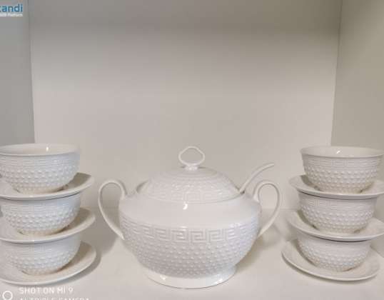 Service soupière en porcelaine 15pcs