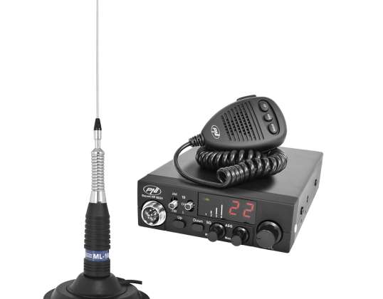 Kit Radio Postaja CB PNI ESCORT HP 8024 ASQ + Antena CB PNI ML160 z ma