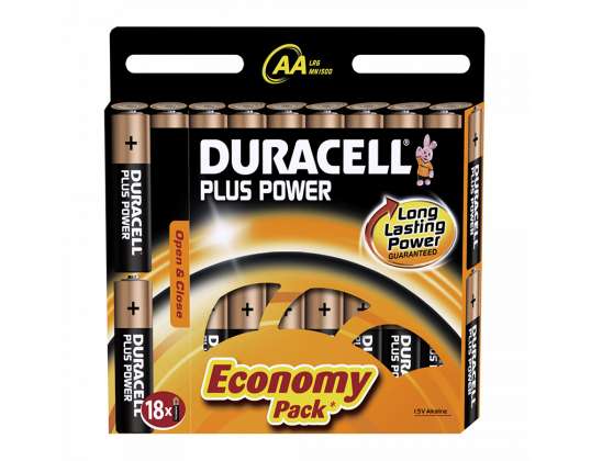 Duracell AA or R6 alkaline battery code 81483682 blister with 18bc