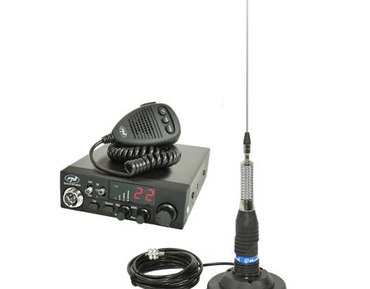 Kit Stazione Radio CB PNI ESCORT HP 8024 ASQ + Antenna CB Midland ML145 c