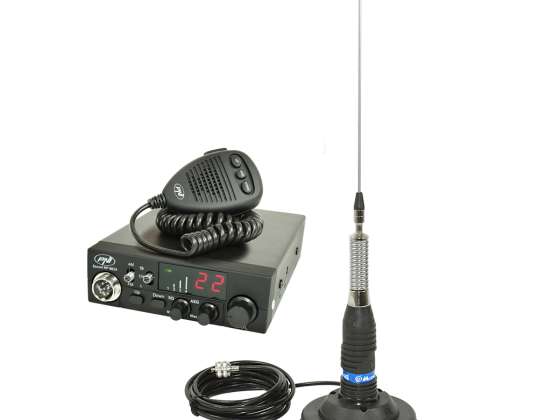 Radijo stoties komplektas CB PNI ESCORT HP 8024 ASQ + antena CB Midland ML145 c