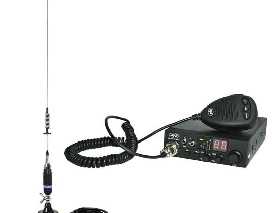 Zestaw Radiostacja CB PNI ESCORT HP 8024 ASQ + Antena CB PNI S75 z magn