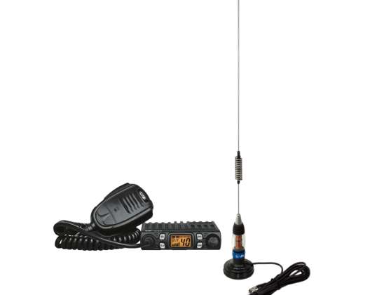 Radijo stotis Kit CB CRT ONE + antena CB Midland LC59 su magnetu