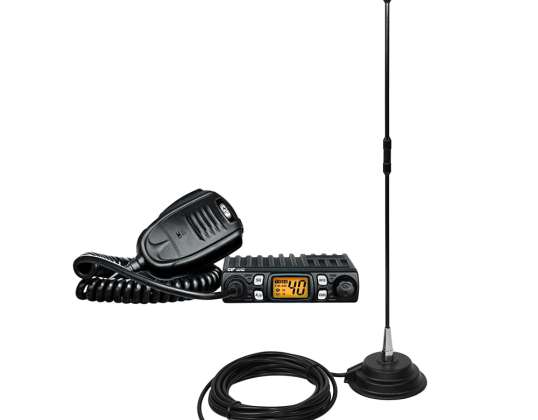 CB CRT One radio postaja komplet s S-Meter, 4W, ASQ, 12V, RF Gain, SWR met