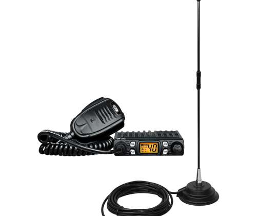 Kit stazione radio Cb CRT One con S-Meter, 4W, ASQ, 12V, RF Gain, SWR met