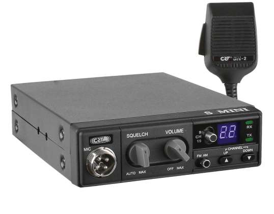 Radiostacja CB CRT S Mini 2, 4W, z ASQ, 12V, RF Gain, AM-FM