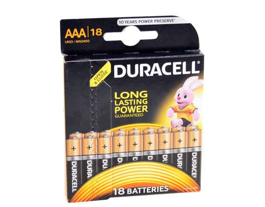 Kod baterii alkalicznej Duracell AAA lub R3 81483686 blister z 18bc