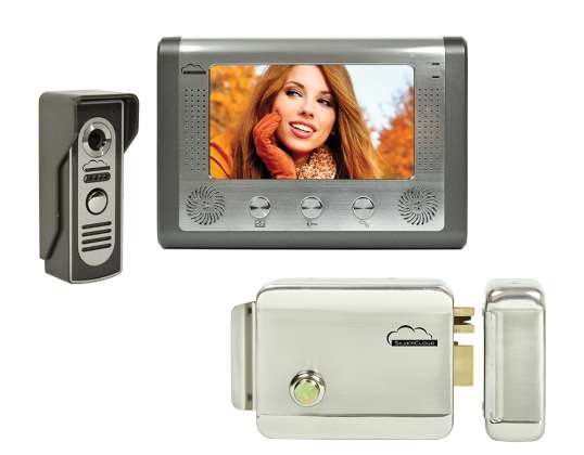 Kit videocitofono SilverCloud House 715 con schermo LCD da 7 pollici e Yal
