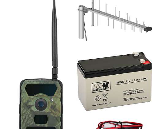 Kit telecamera da caccia PNI Hunting 300C con INTERNET + Batteria + Anten