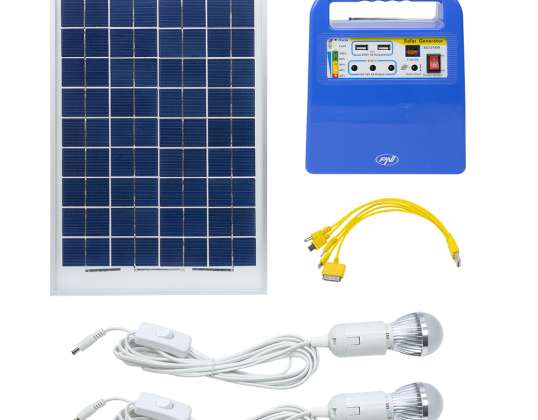 Impianto solare fotovoltaico PNI GreenHouse H01 30W con batteria 12V/7Ah,
