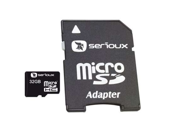 Tarjeta de memoria MicroSD Serioux 32GB Clase 10 + Adaptador