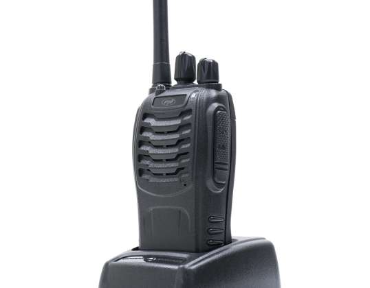 Portable UHF radio station PNI PMR R20, set with 2 pcs, 0.5W, ASQ, Scan,