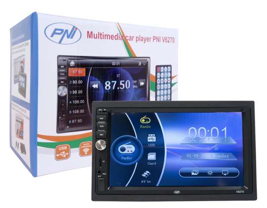 Multimedialny odtwarzacz samochodowy MP3 / MP4 / MP5 PNI V6270 z ekranem dotykowym BT, US