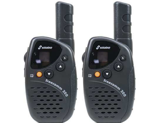 Tragbare PMR-Radiostation Stabo Freecomm 200 0.5W 8CH 550mAh Set mit 2