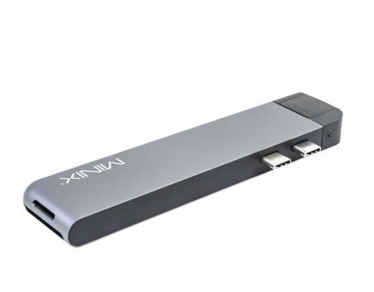 MINIX NEO C-DEGR, Adaptateur multiport USB-C vers HDMI, 3 x USB 3.0, SD/micro
