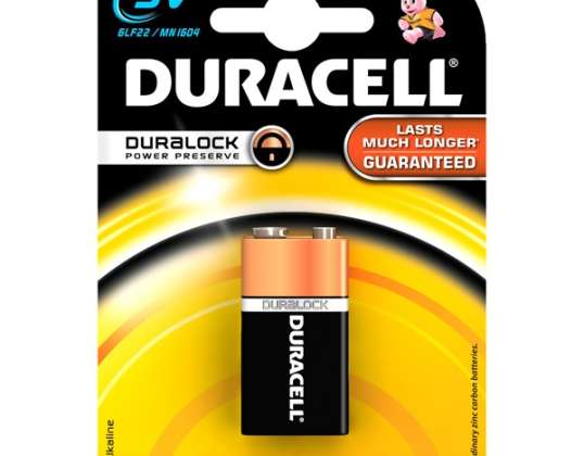 Alkaliparisto 9V Duracell Duralock -koodi 81427279