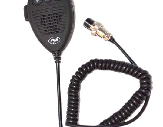 Microphone 6 broches pour stations de radio d’escorte PNI HP 8000 / 8001 / 802