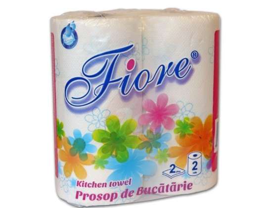 Set 2 Rolls of paper towels FIORE - ONDA in 2 layers