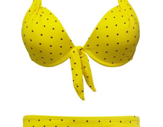 Branded swimwear - Yellow Livera bikini sets with dot print