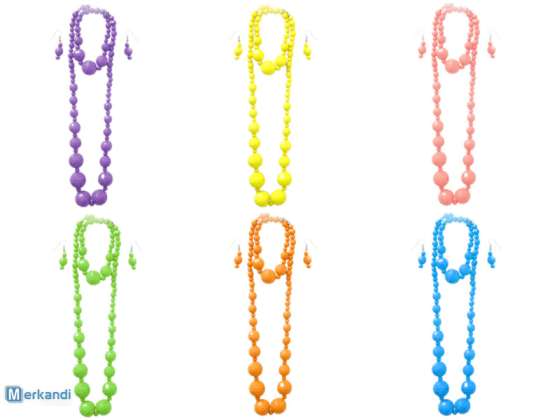 Colliers chapelet boucles d&#39;oreilles bracelets couleurs