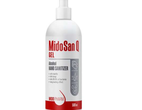 Désinfectant pour les mains à l&#39;alcool MidoSan Q GEL 500ml