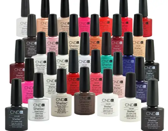 CND SHELLAC SEMI-PERMANENT GEL NAIL POLISH (RED BLACK BASE TOP COAT ET