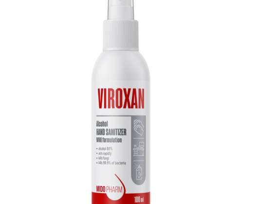 Alcohol hand sanitizer and surface disinfectant VIROXAN - 100ml