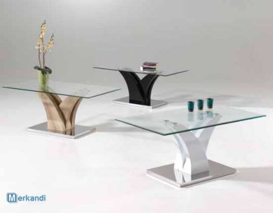 Lacquered glass coffee table