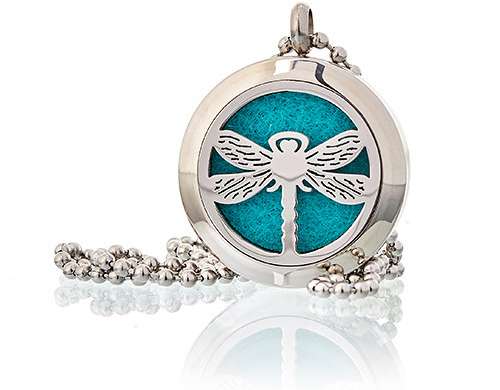 Aroma diffuser necklace - dragonfly 25mm