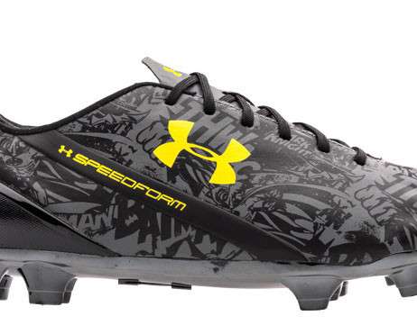 Grau / schwarze &#39;Under Armour&#39; Speedform Batman Fußballschuhe