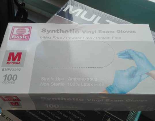 Vinyl Gloves Packs of 100 units