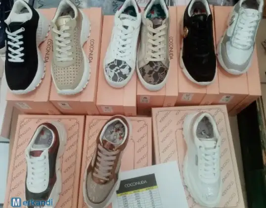 Coconuda Damen Sneakers, Damen Sportschuhe, Sportschuhe für Damen, Boxen à 12 Paar (jede Box ein Modell)