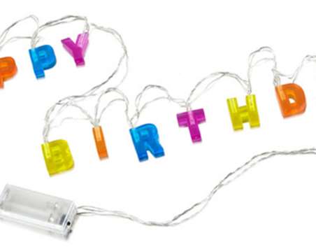 LED Lichterkette &#34;Happy Birthday&#34;, Leuchte, Restposten