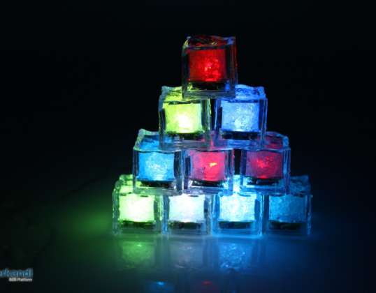 LED Eiswürfel, 24tlg. mit Farbwechsel, Getränke-Beleuchtung, Posten