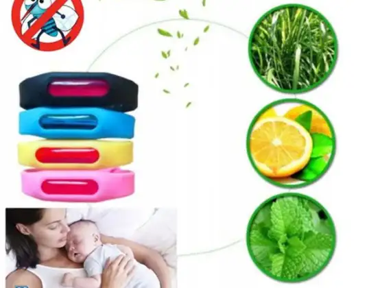 Mosquito Insect band Repellent Bracelet Silicone Adult Children S070-D (наличност в Полша)