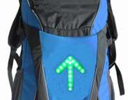 LED backpack, 18 liters, 2 colors, flashing function, remaining stock