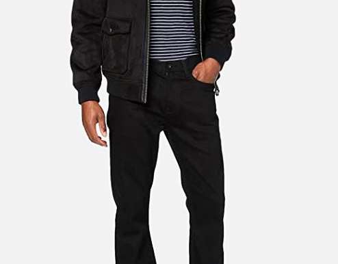 Czarne męskie jeansy typu bootcut „Find”